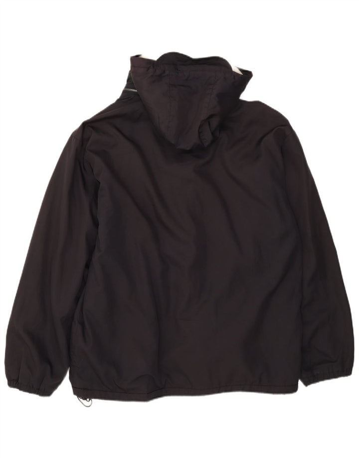 Kappa Veste coupe-vent à capuche pour homme UK 36 Petit Bleu Marine Polyester