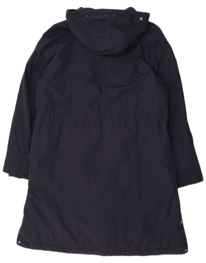 Marks & Spencer Manteau coupe-vent à capuche pour femme UK 14 Bleu marine moyen