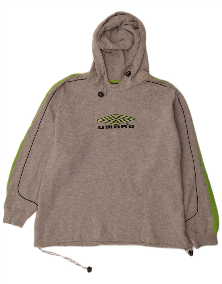 Umbro Pull à Capuche Graphique Homme XL Gris Colorblock Polyester