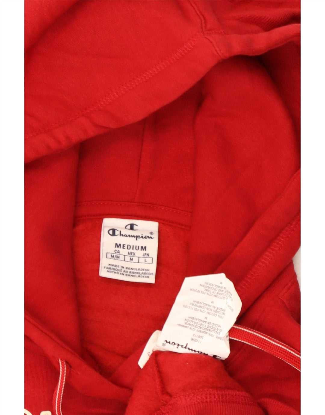 Champion Pull à capuche graphique pour femme UK 14 Rouge moyen Coton