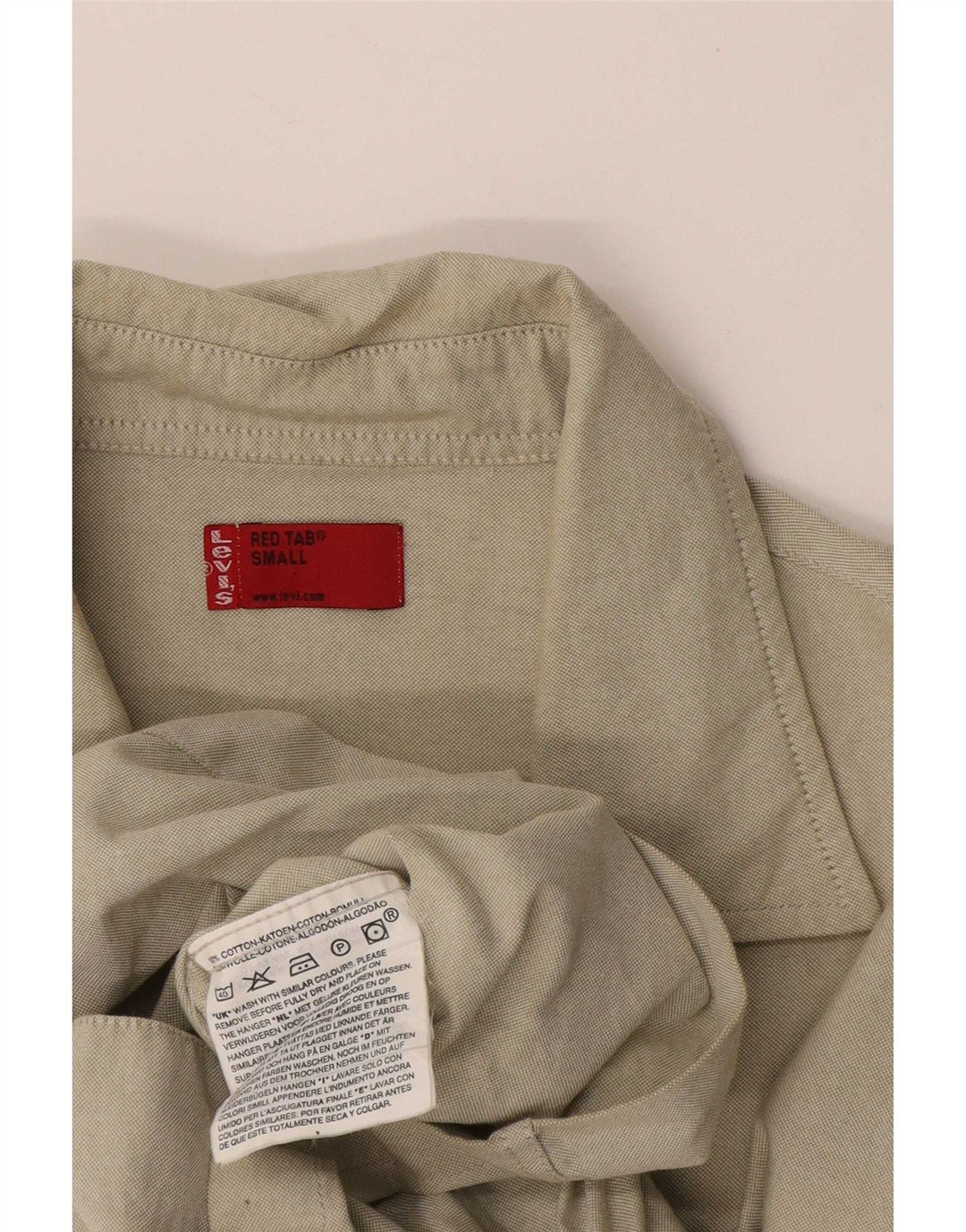 Levi's Chemise à Manches Courtes Homme Small Beige Coton