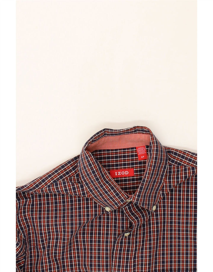IZOD Mens Shirt Small Red Check Cotton Vintage Izod and Second-Hand Izod from Messina Hembry 