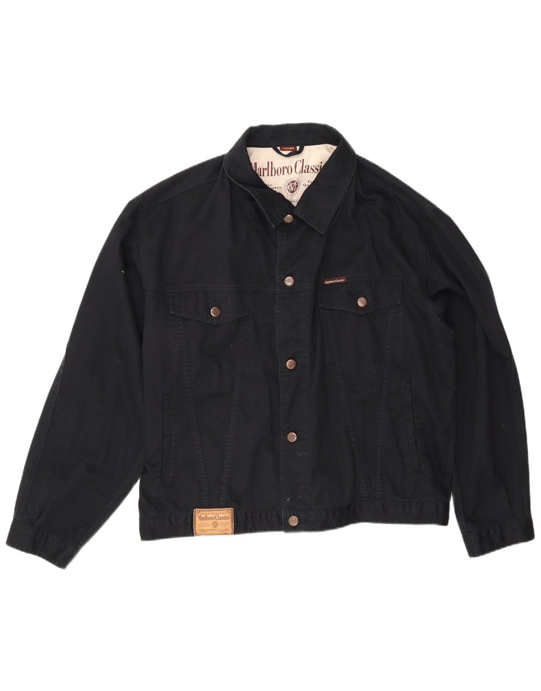 Marlboro Classics Veste en jean pour homme UK 44 2XL Bleu marine Coton