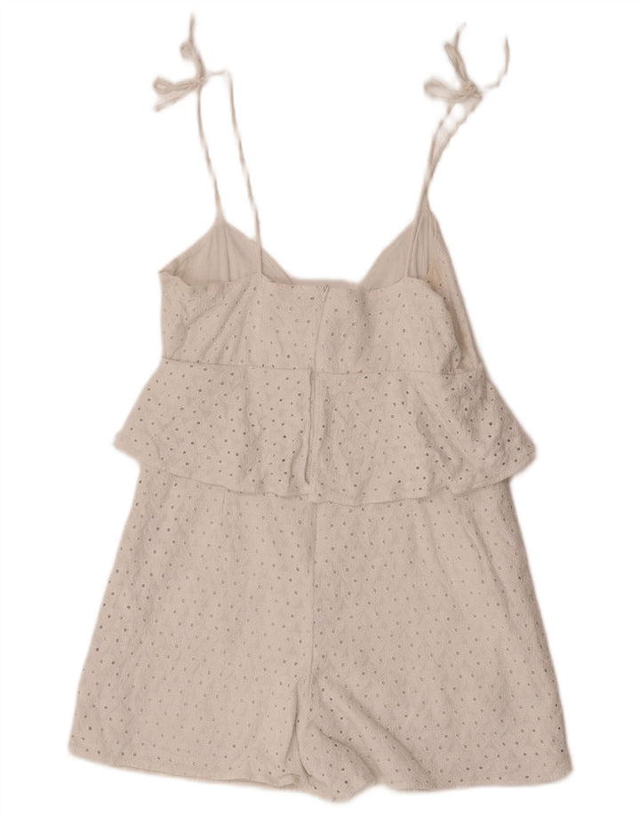 Zara Combishort Femme UK 10 Petit Blanc
