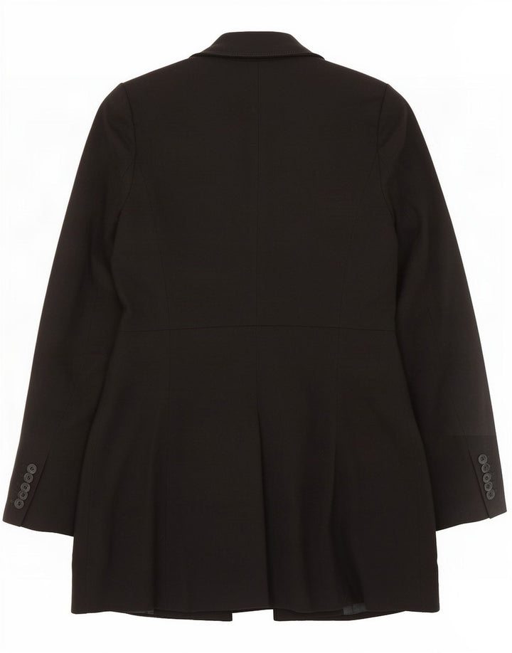 Zara Femme Pardessus UK 6 XS Noir Polyester