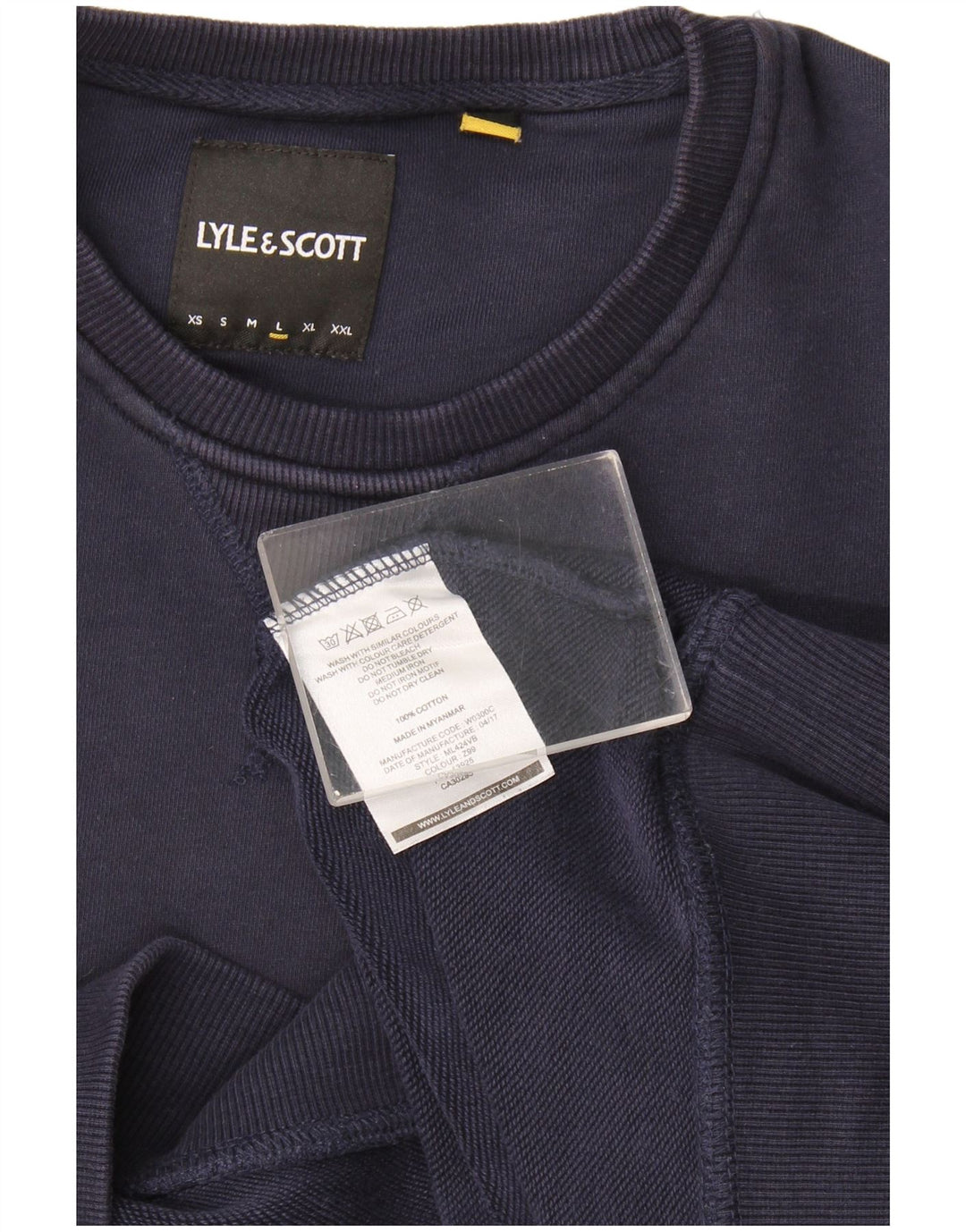 Lyle & Scott Sweat-shirt pour homme en coton bleu marine Taille L