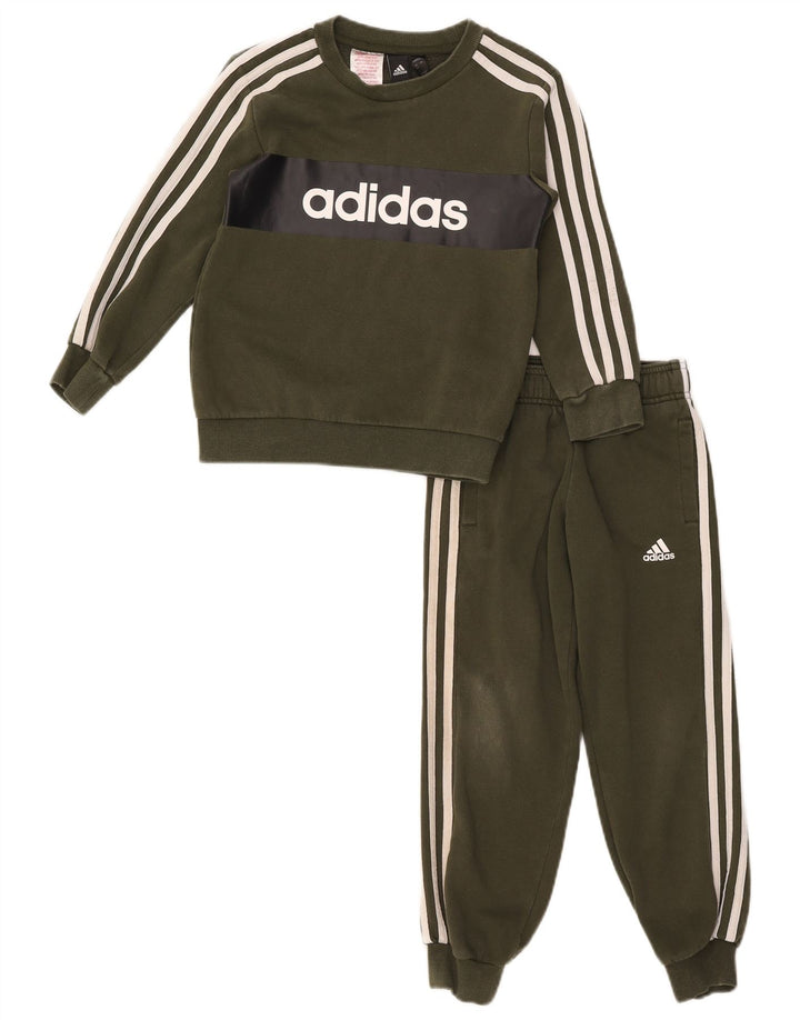 Adidas Survêtement Complet Garçon 6-7 Ans Kaki Coton