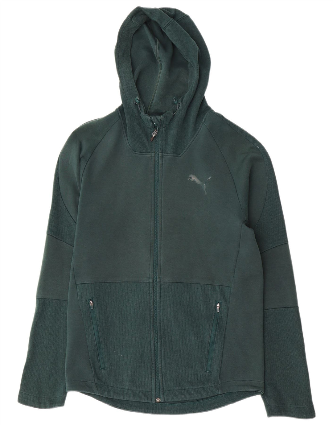 Puma Sweat à Capuche Zippé Homme Vert Moyen Coton
