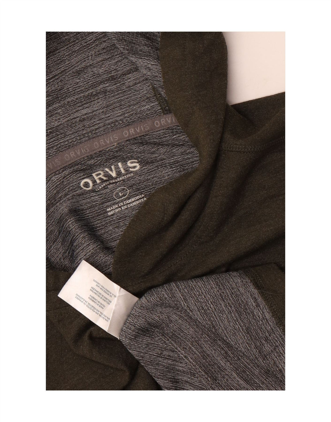 Orvis Pull à capuche pour homme Large Kaki Rayonne
