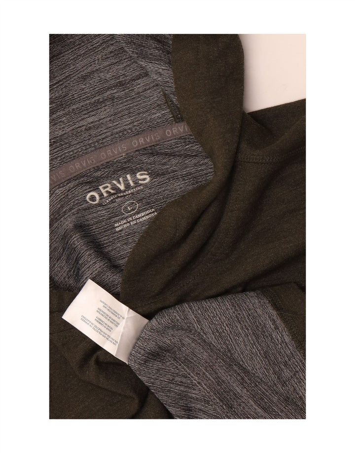 Orvis Pull à capuche pour homme Large Kaki Rayonne