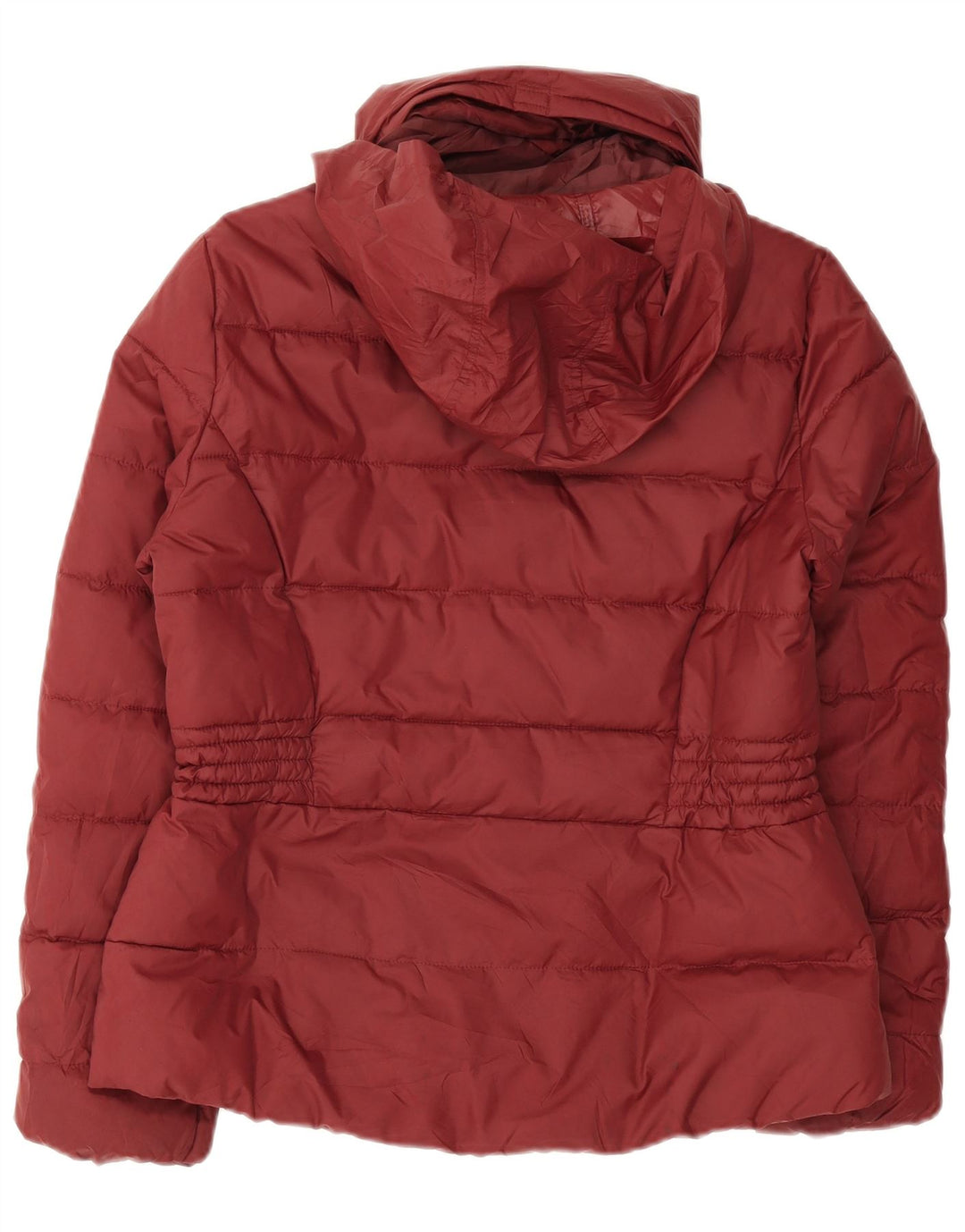 Marks & Spencer Veste rembourrée à capuche pour femme UK 12 Polyester bordeaux moyen