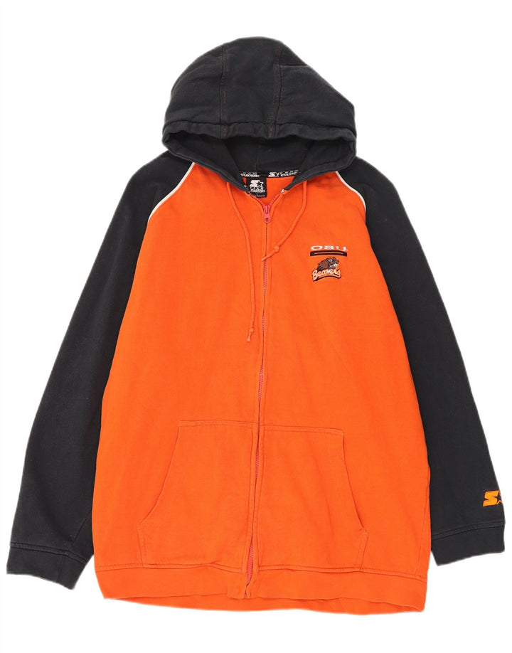 Starter Pull à capuche zippé pour homme, grand, orange