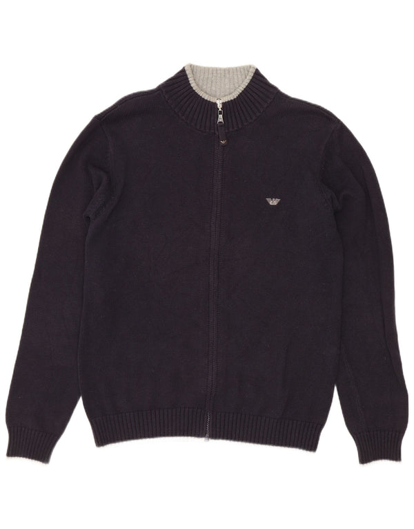 Armani Pull Cardigan Teen Garçon 13-14 ans Bleu Marine