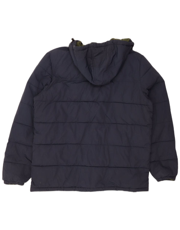Lyle & Scott Veste matelassée à capuche pour homme UK 42 XL Nylon bleu marine