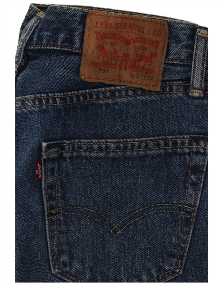 LEVI'S Womens 751 Denim Shorts W30 Medium  Blue Cotton