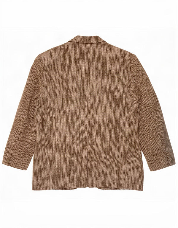 Harris Tweed Veste blazer à 3 boutons pour homme UK 38 Gris moyen à chevrons