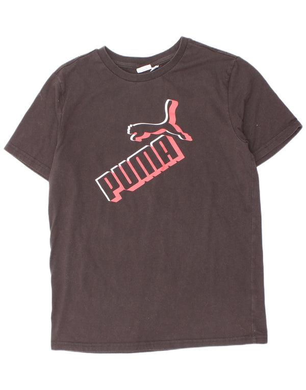 Puma Boys Graphic T-Shirt Top 11-12 ans Grand Noir Coton