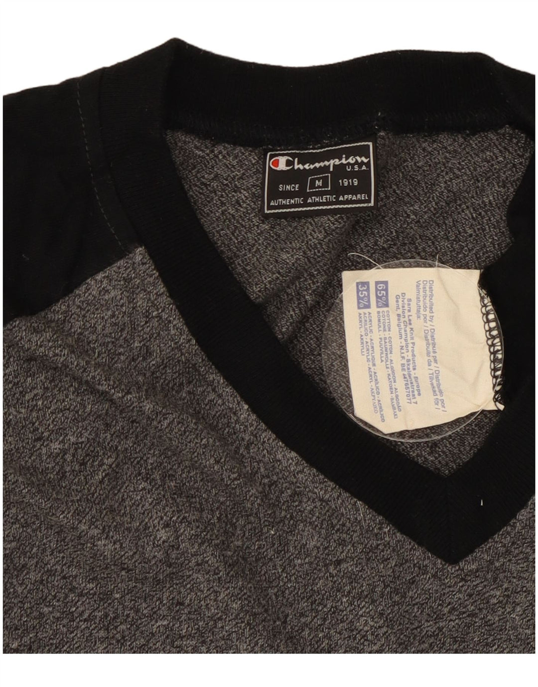Champion T-Shirt Homme Gris Moyen Colourblock Coton