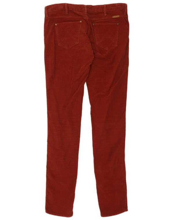 Wrangler Pantalon Courtney Skinny en velours côtelé pour femme W28 L32 Rouge Coton