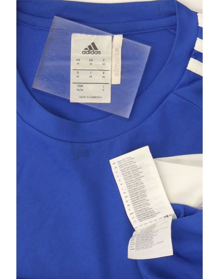 Adidas Homme Climalite T-Shirt Haut Bleu Moyen Colorblock Polyester