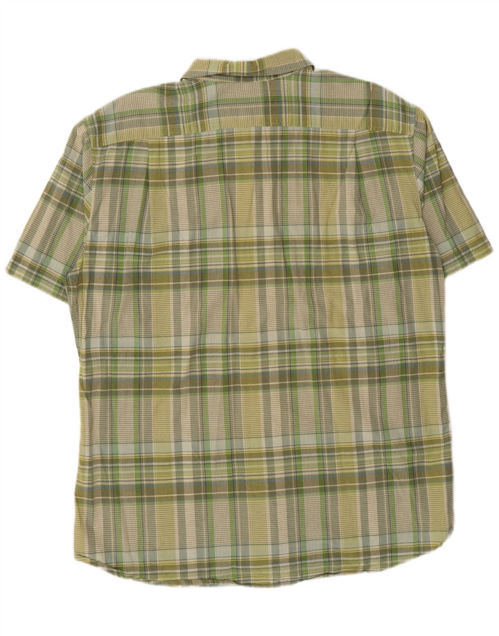 EDDIE BAUER Chemise classique à manches courtes pour homme en coton à carreaux verts