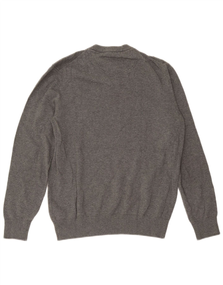 Timberland Pull col V pour homme en coton gris Small