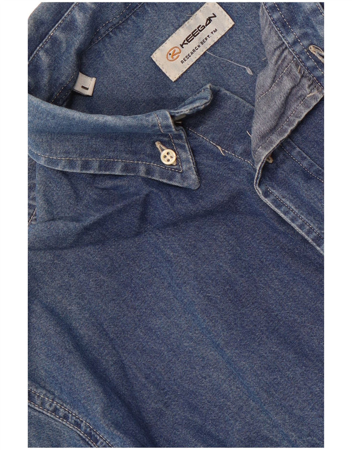 KEEGAN Chemise en Jean Homme Grand Bleu Coton