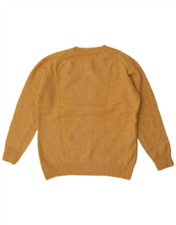 Zara Pull ras du cou pour homme XL en laine jaune