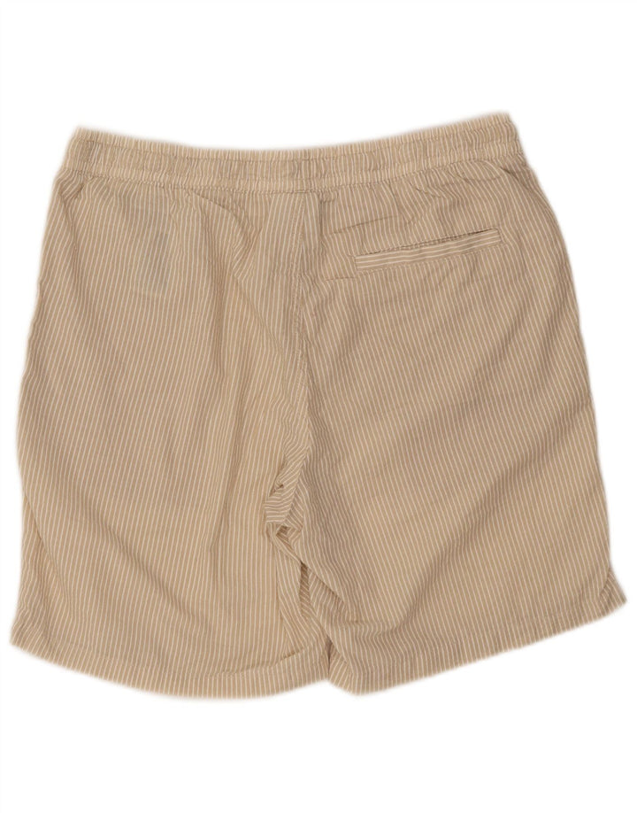 Jack & Jones Short de sport pour homme en polyester à fines rayures beige