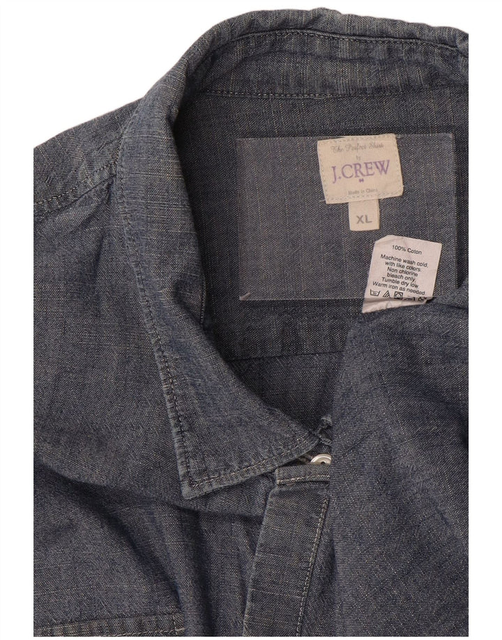 J. CREW Chemise en Jean Femme UK 18 XL Bleu Marine Coton