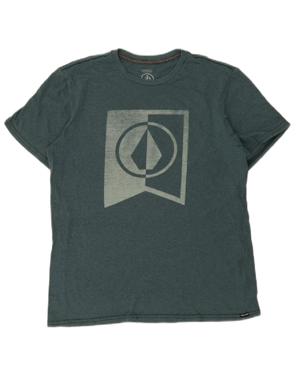Volcom T-Shirt Graphique Coupe Moderne Homme Vert Moyen Coton