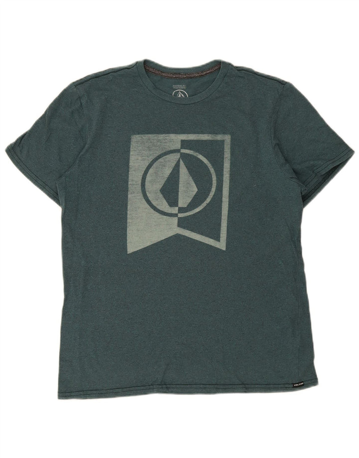 Volcom T-Shirt Graphique Coupe Moderne Homme Vert Moyen Coton