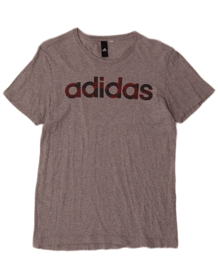 ADIDAS T-shirt graphique pour hommes, petit, gris