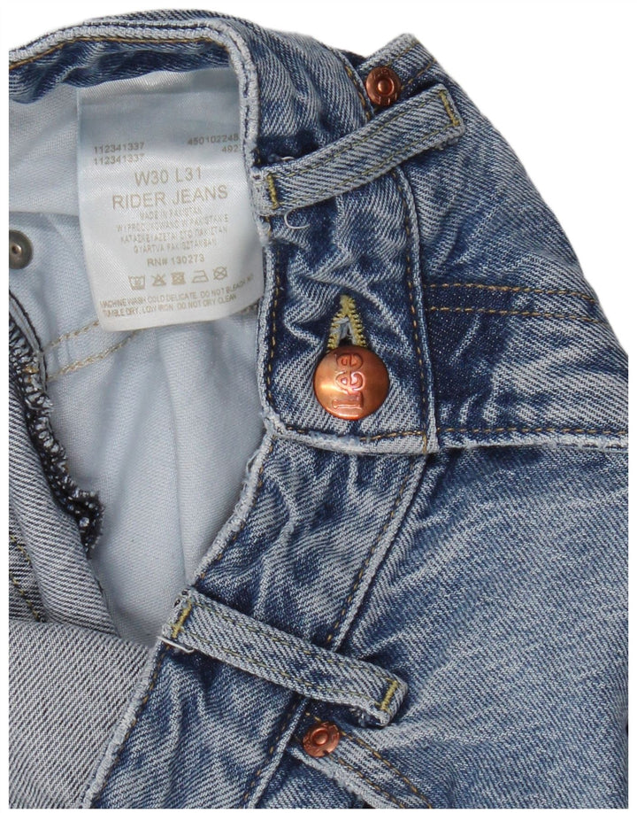Lee Jean Droit Rider Femme W30 L28 Bleu Coton