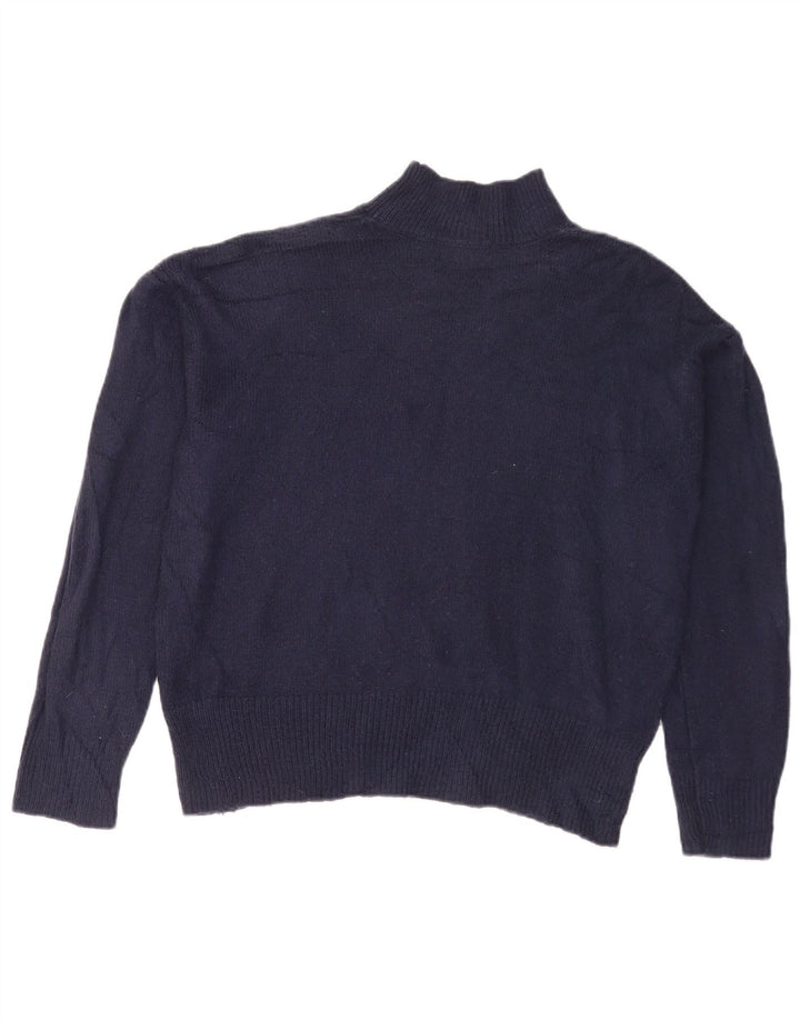 Marks & Spencer Pull à col roulé pour femme UK 14 Bleu marine moyen