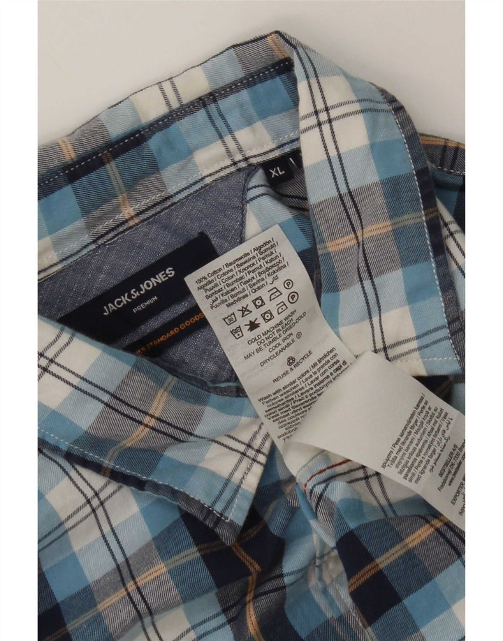 Jack & Jones Chemise Homme XL Bleu Carreaux Coton