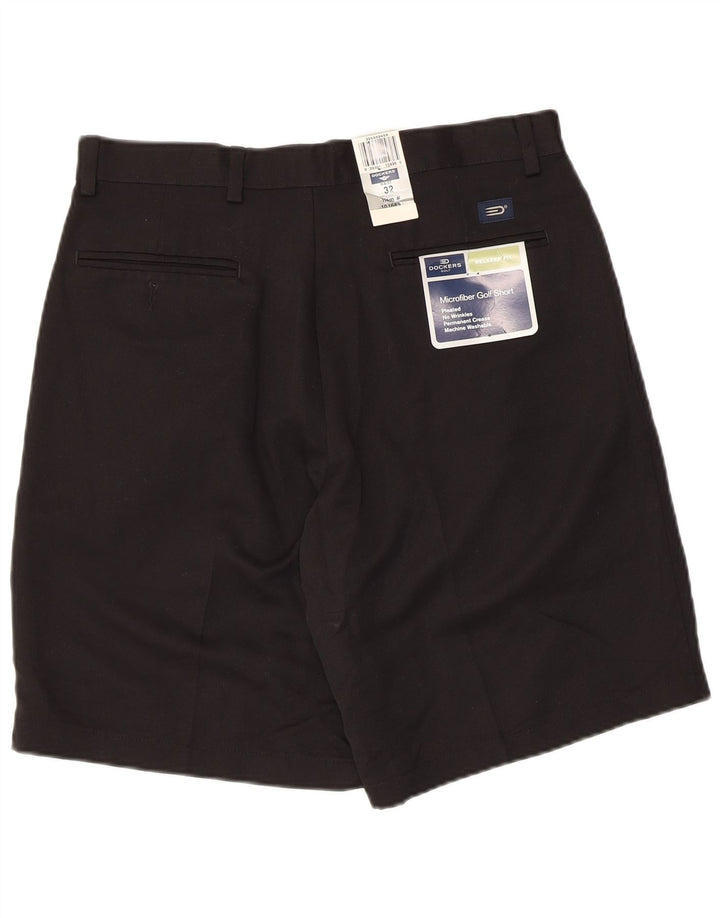 DOCKERS Short Chino Pegged Homme W32 Noir Moyen Polyester