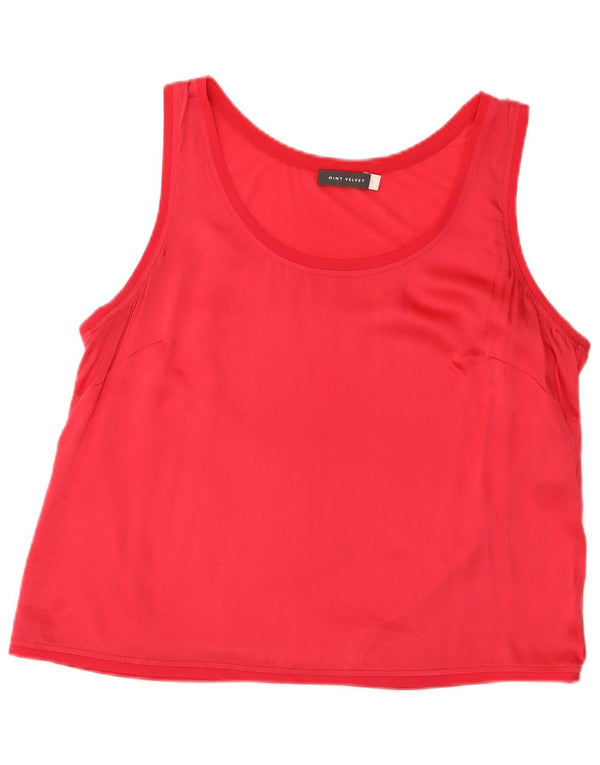 MINT VELVET Débardeur Femme UK 14 Grande Soie Rose