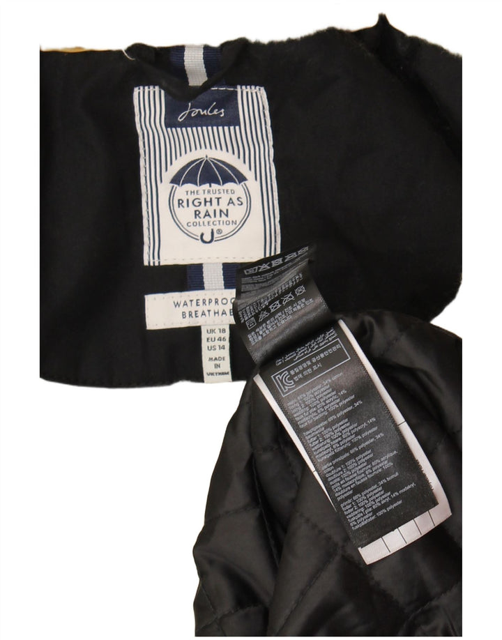 Joules Parka à capuche pour femme UK 18 XL Noir Polyester
