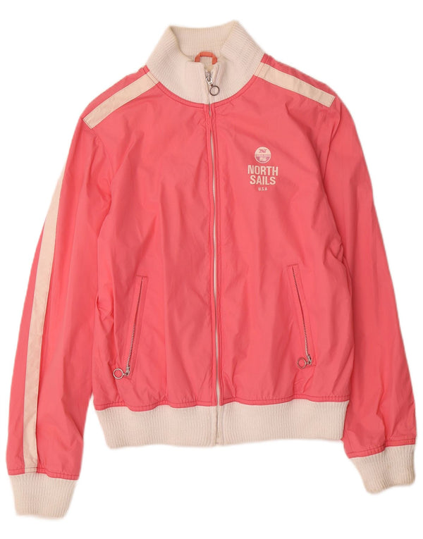 North Sails Veste de survêtement pour femme UK 14 Rose moyen Colourblock