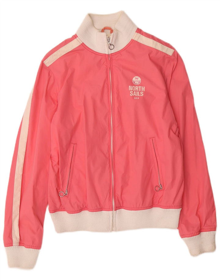 North Sails Veste de survêtement pour femme UK 14 Rose moyen Colourblock