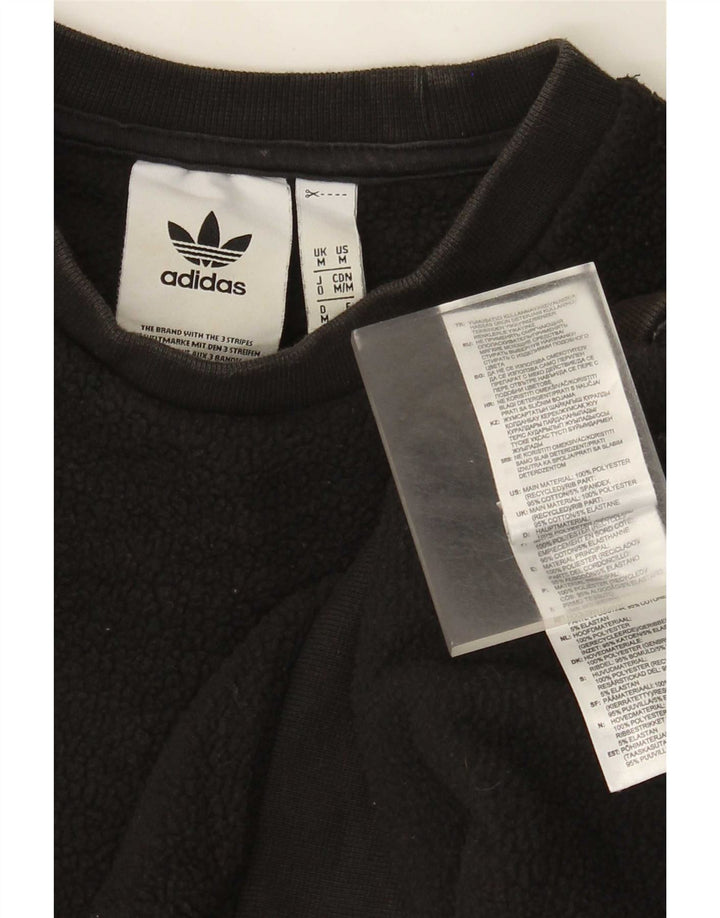 Adidas Pull en polaire graphique pour homme Noir moyen Polyester
