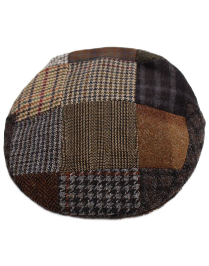 casquette plate vintage pour hommes moyen patchwork multicolore laine classique