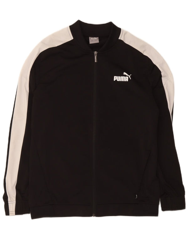 Puma Veste de Survêtement Homme Noir Moyen Polyester Colorblock