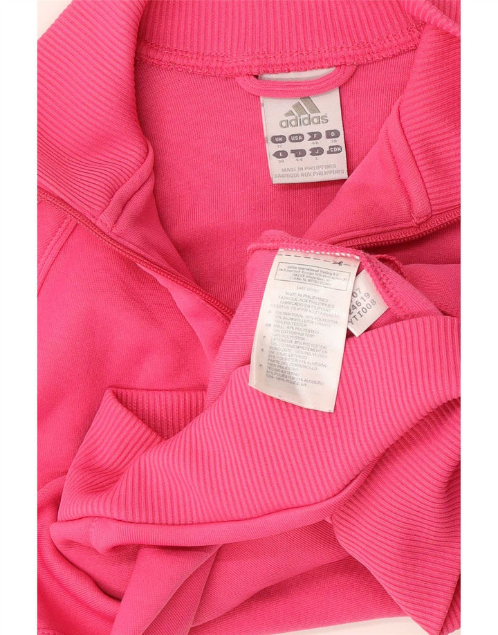 Adidas Veste de survêtement courte pour femme UK 12 Rose moyen Polyester