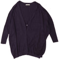 ZARA Pull cardigan surdimensionné à manches courtes pour femme UK 14 Bleu marine moyen