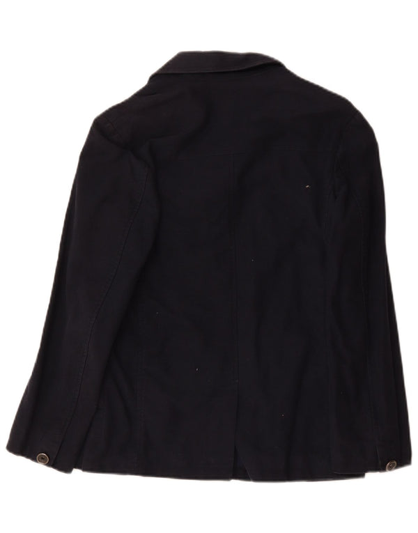 Bikkembergs Veste Blazer 3 Boutons Femme IT 40 Petit Bleu Marine Coton