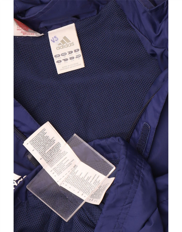 Adidas Veste de Pluie à Capuche Garçon 11-12 Ans Bleu Marine Nylon