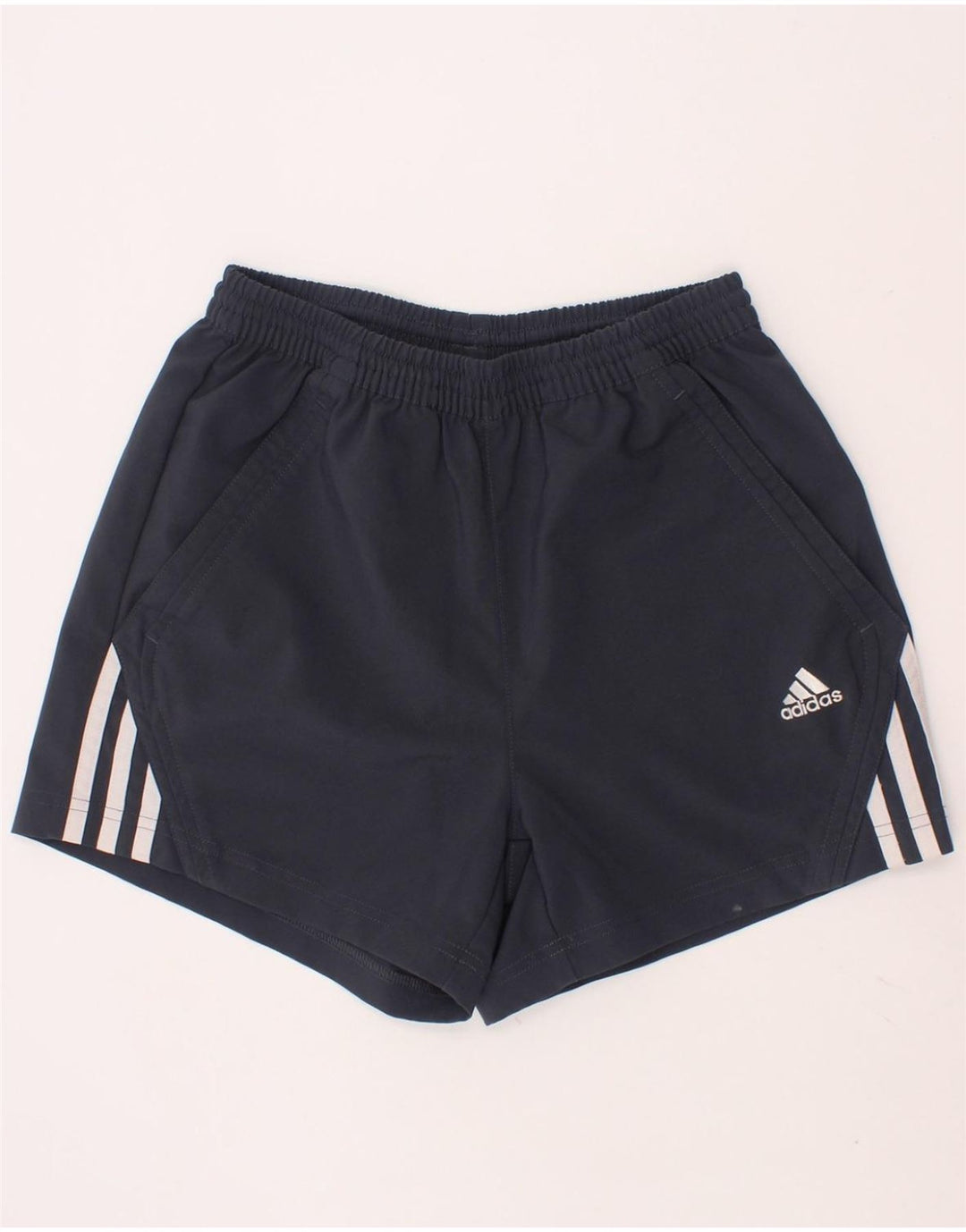 ADIDAS Boys Climalite Sport Shorts 9-10 Years Navy Blue Polyester Vintage Adidas and Second-Hand Adidas from Messina Hembry 