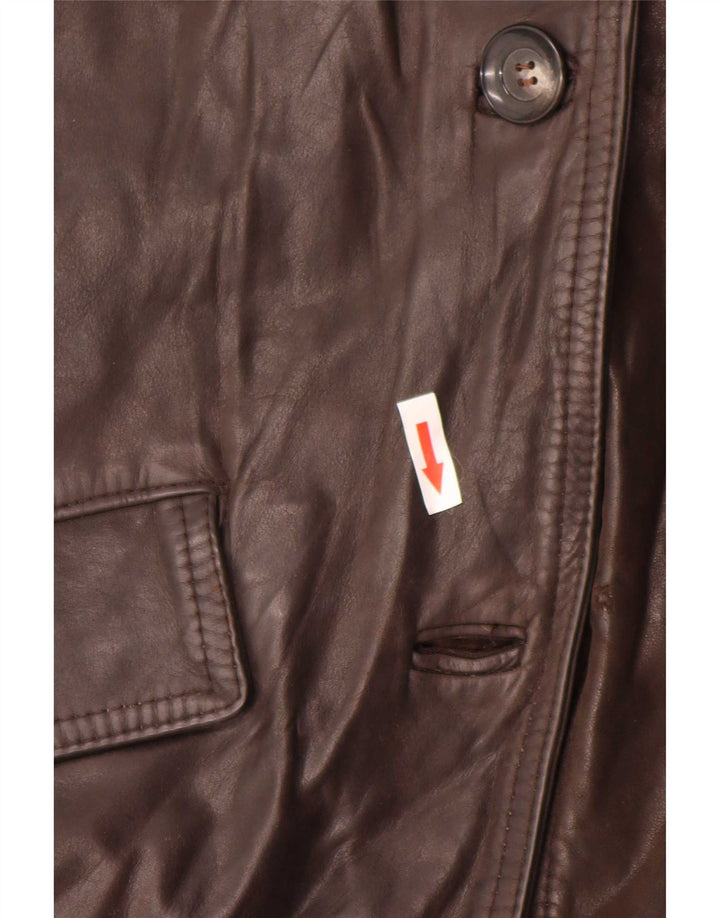 Sitelli Veste en cuir pour femme UK 12 Marron moyen
